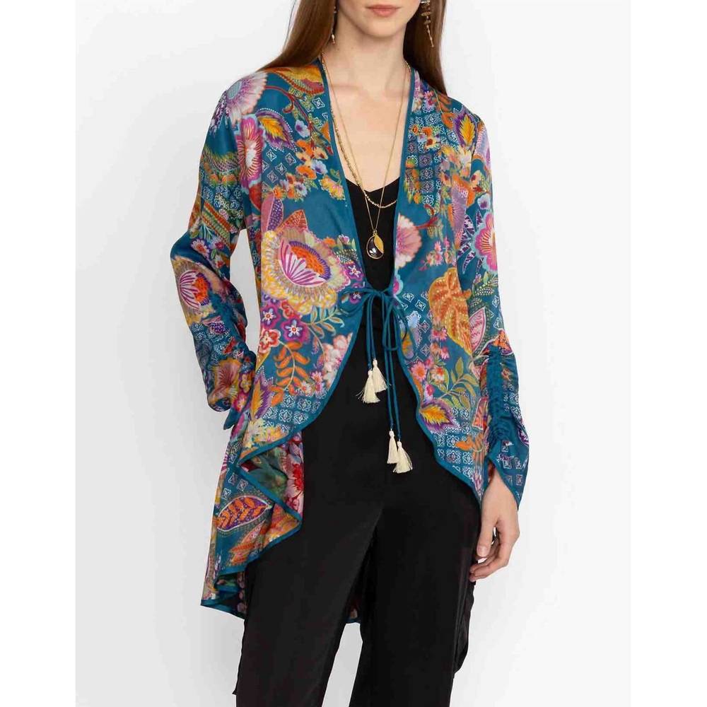 Johnny Was Multicolor Floral Jacket